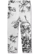 ERDEM - Straight-Leg Printed Cotton-Blend Gabardine Chinos - White