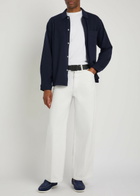 Officine Générale Gareth Wool and Cashmere-blend Cardigan Navy
