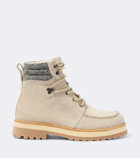 Eleventy Suede lace-up boots