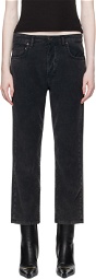 6397 Black Washed Trousers