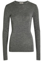Rohe Crew-neck Merino Wool T-shirt Grey