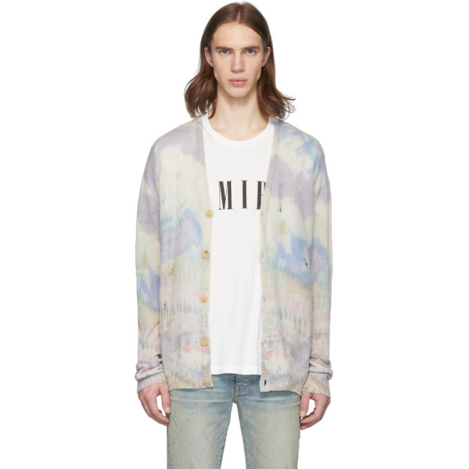 Photo: Amiri Multicolor Cashmere Tie-Dye Cardigan