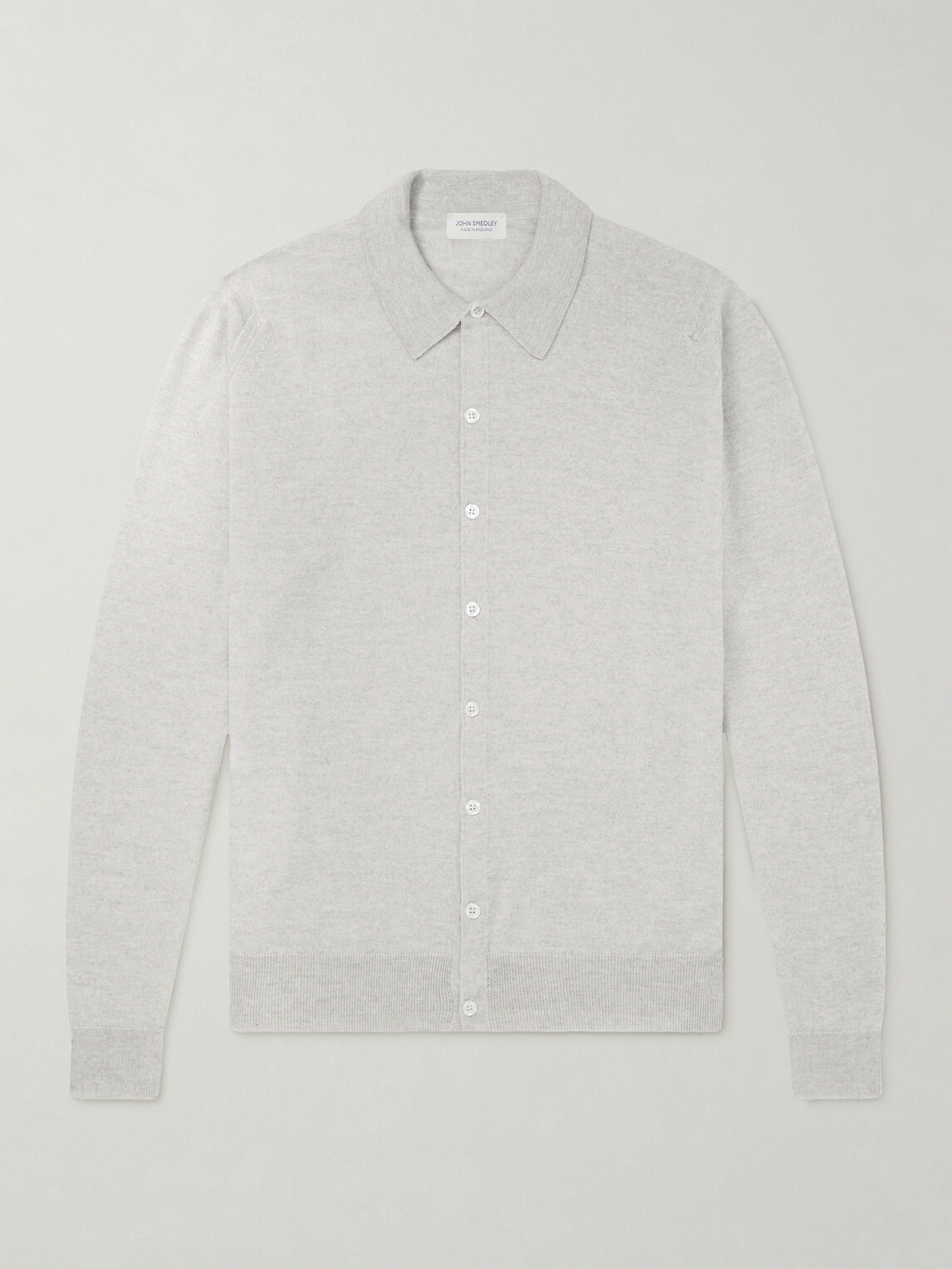 John Smedley - Tibor Merino Wool Cardigan - Gray
