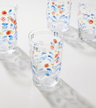 Cabana Marmara set of 2 floral glass tumblers