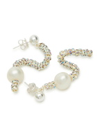 Pearl Octopuss.y Tiny Snakes Embellished Drop Earrings - Silver - One Size