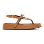 JW Anderson Brown Flatform Sandals