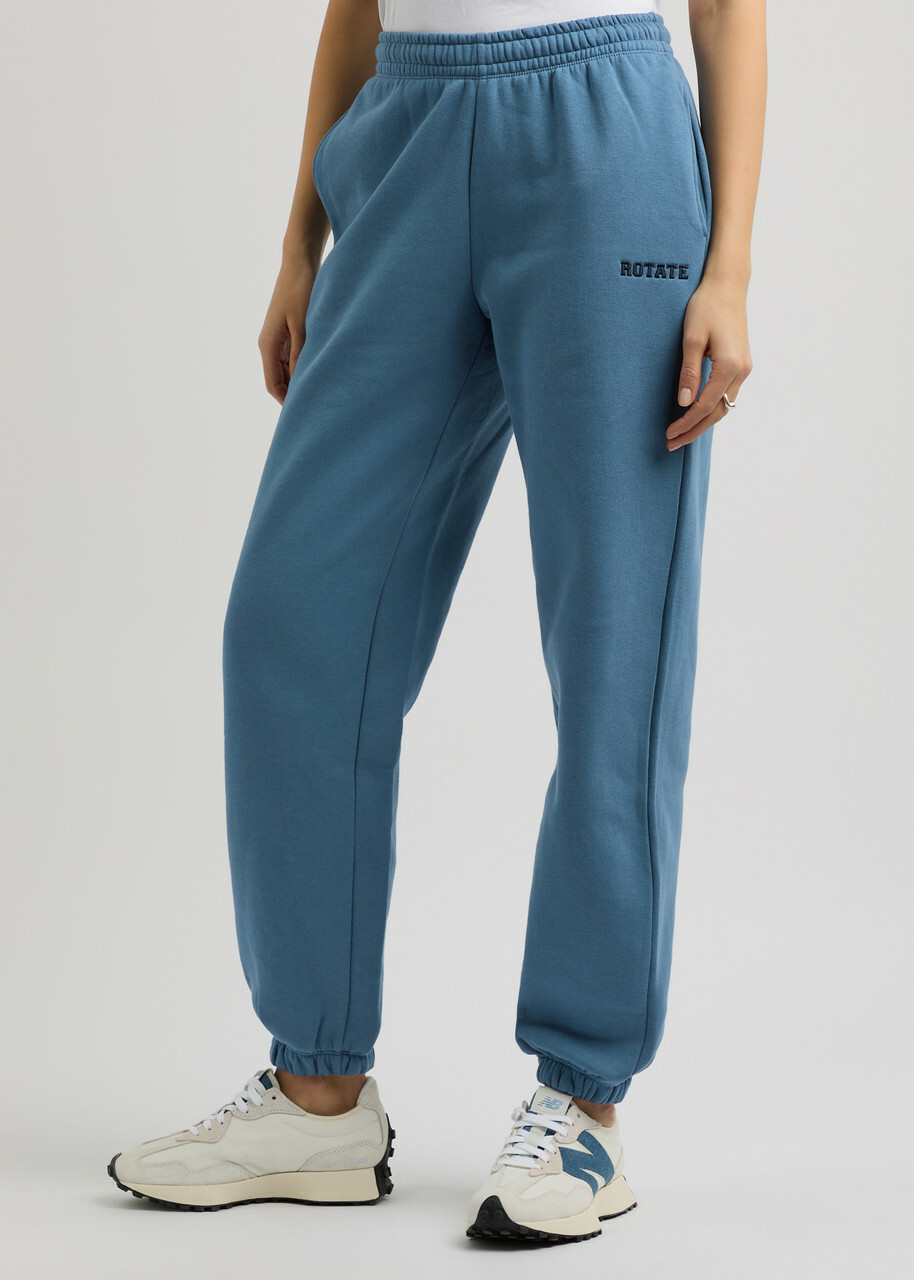 Rotate Sunday Logo Cotton Sweatpants Blue