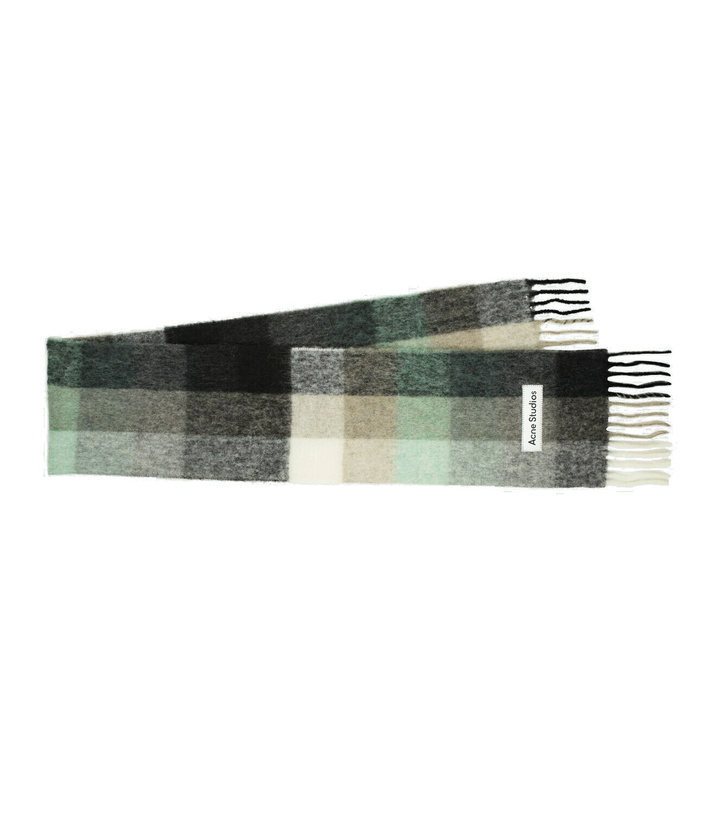 Photo: Acne Studios - Wool-blend checked scarf