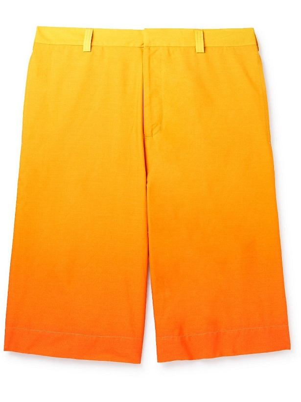 Photo: Etro - Degradé Cotton-Ripstop Bermuda Shorts - Orange