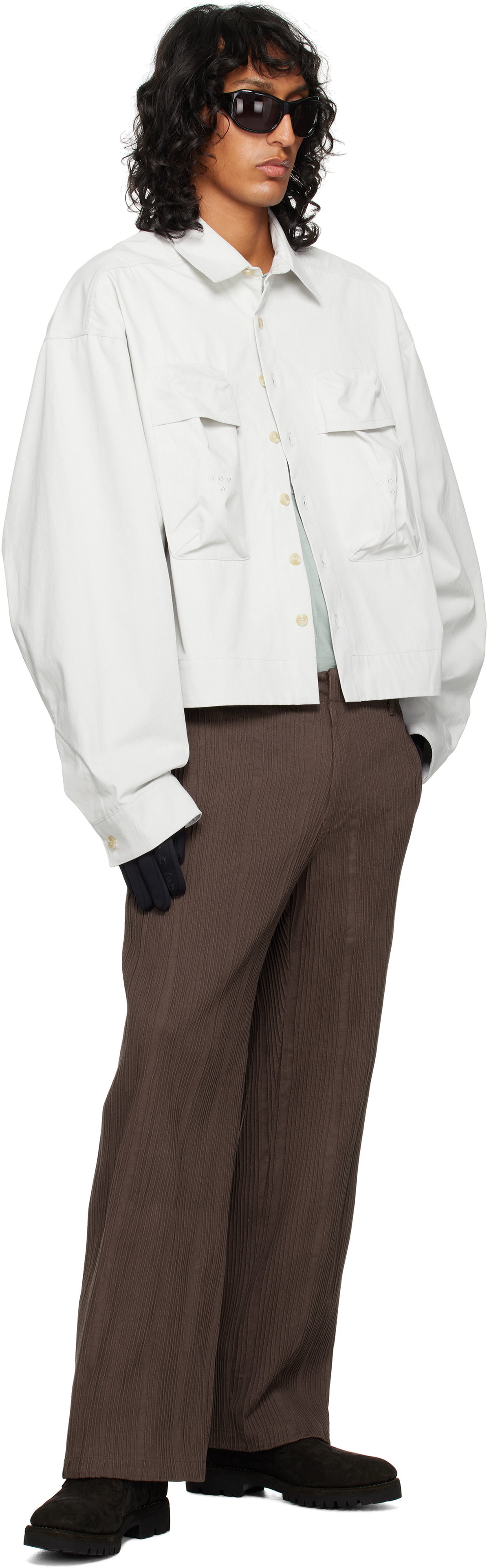 Tondolo Gray Embroidery Overshirt