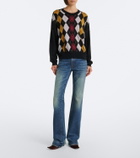 Khaite Tammy wool and silk argyle sweater