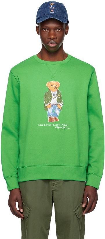 Photo: Polo Ralph Lauren Green Polo Bear Sweatshirt