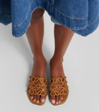 Loewe Paula's Ibiza Petal Anagram leather slides