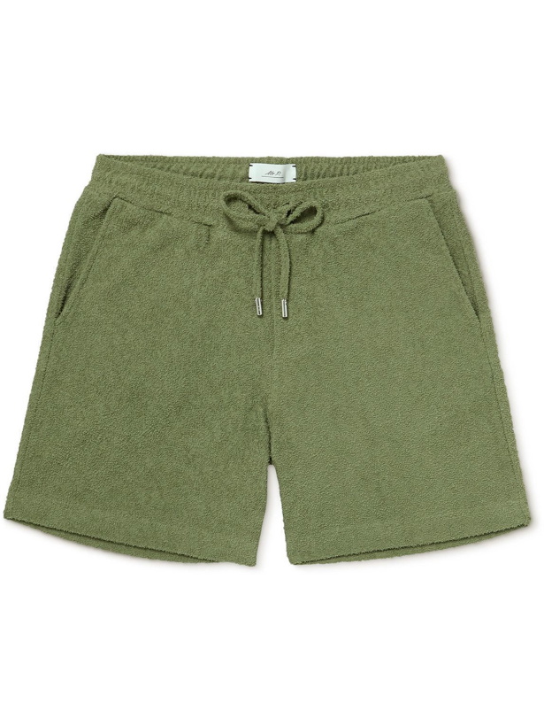 Photo: Mr P. - Organic Cotton-Terry Drawstring Shorts - Green
