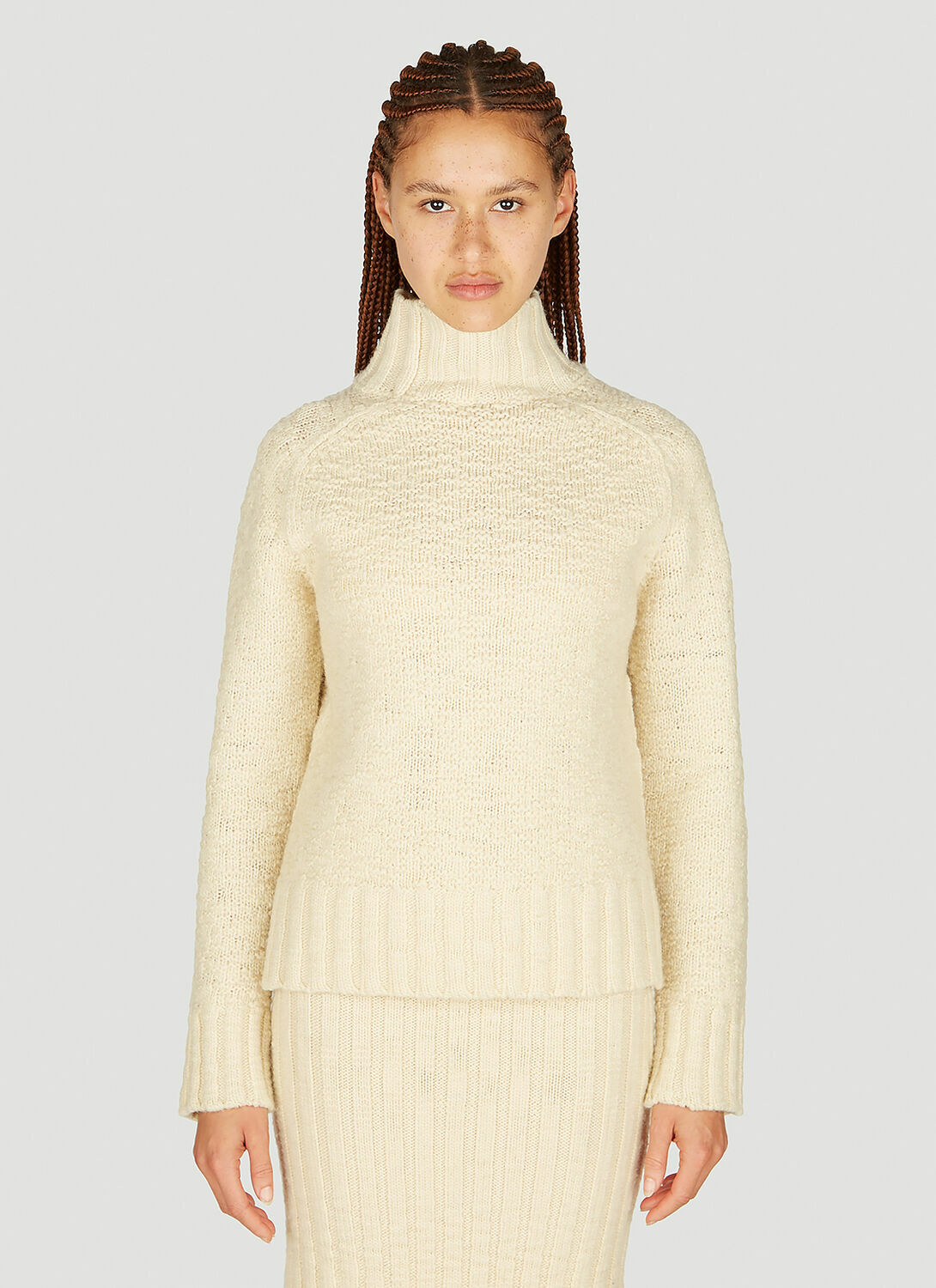 Jil Sander+ High neck Textured Knit Sweater