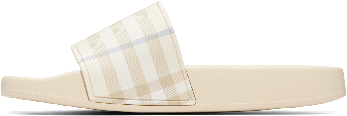 Burberry Beige Check Slides