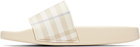 Burberry Beige Check Slides