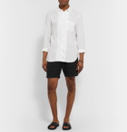 Mr P. - Linen and Cotton-Blend Drawstring Shorts - Black