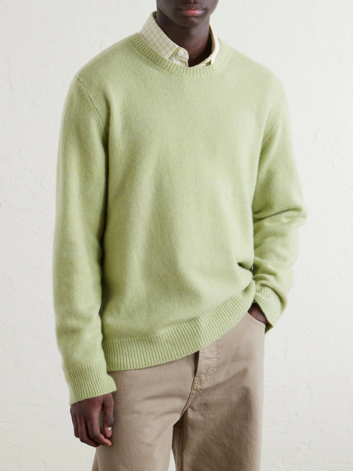 The Elder Statesman - Nimbus Cashmere and Silk-Blend Sweater - Green