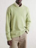 The Elder Statesman - Nimbus Cashmere and Silk-Blend Sweater - Green