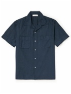 Save Khaki United - Camp-Collar Garment-Dyed Cotton Oxford Shirt - Blue