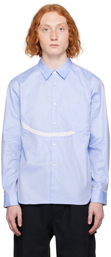 Photo: Comme des Garçons Homme Deux Blue Jacquard Shirt