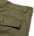 Officine Generale - Fisherman Cotton-Twill Shorts - Men - Army green