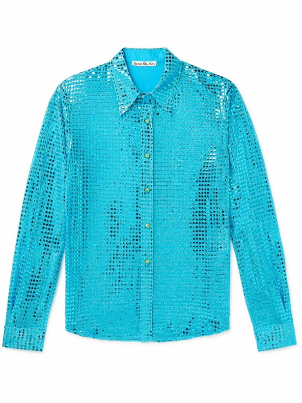 Photo: Acne Studios - Siza Sequin-Embellished Voile Shirt - Unknown