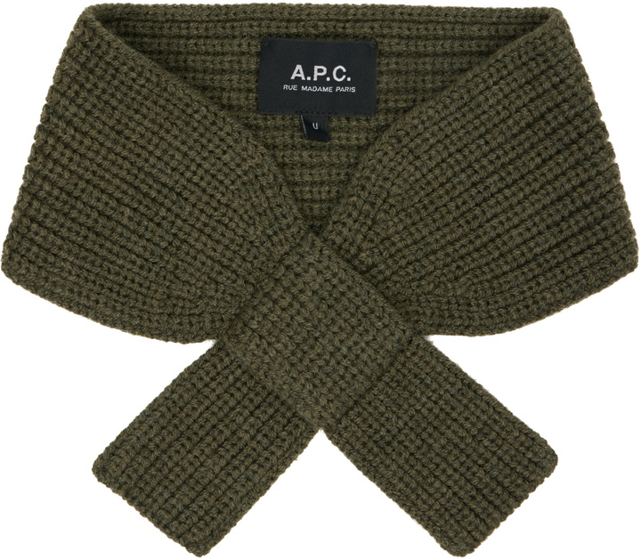 Photo: A.P.C. Khaki Luna Scarf