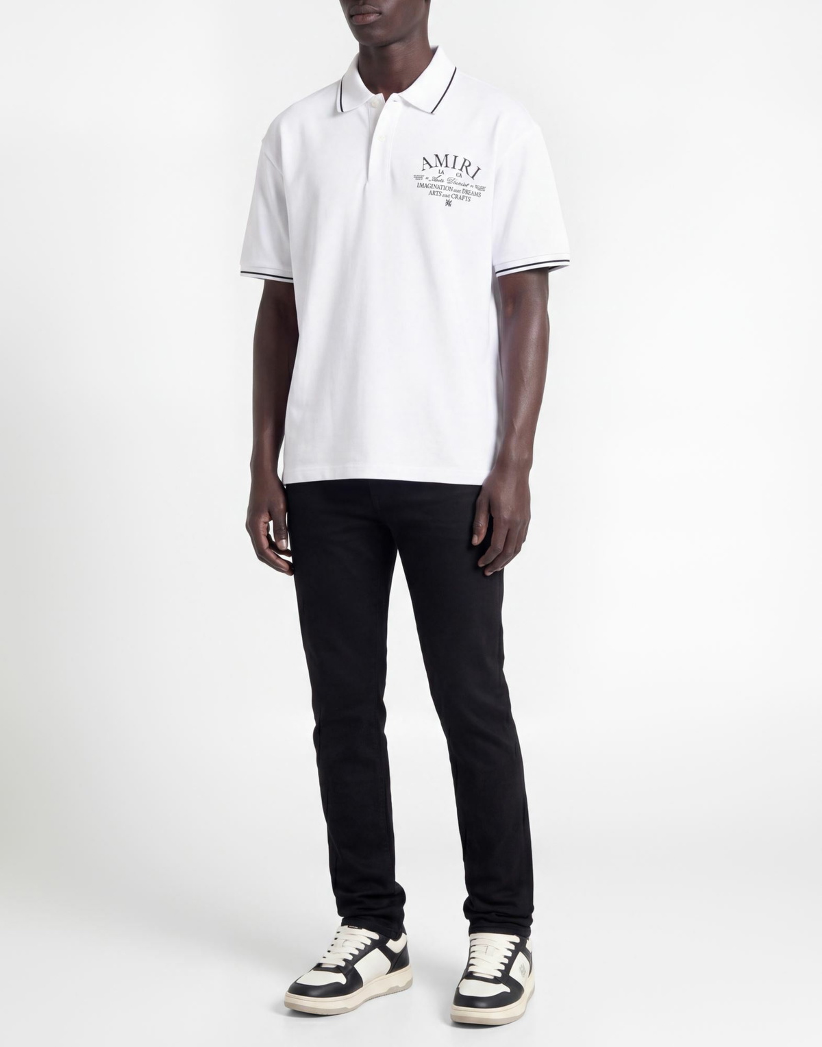 Amiri Mens Polo shirt in White