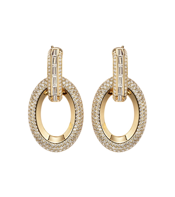Photo: Messika Groove 18kt gold drop earrings with diamonds