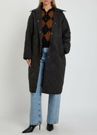 Joseph Penny Quilted Woven Coat Black