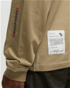 Adish Tatreez Logo Contrast Stitched Long Sleeve Shirt Brown - Mens - Longsleeves