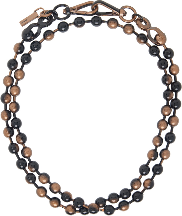 Photo: We11done Black & Bronze Colored Ball Chain Necklace