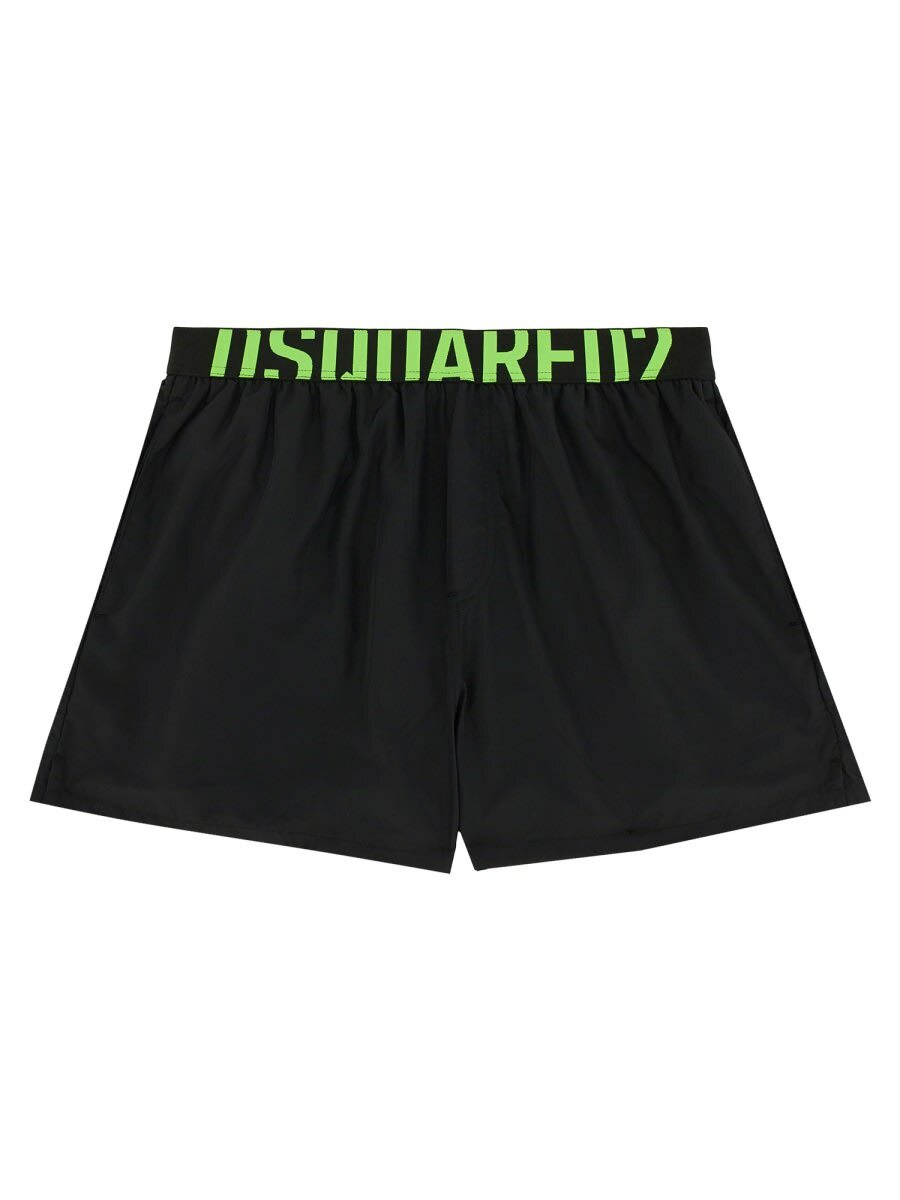Dsquared2 Boxer Mare Nero Con Logo DQ3312-D00QK-DQ900 main image 1