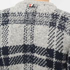 Thom Browne Men's Mohair Tweed Check Crew Knit in Medium Grey
