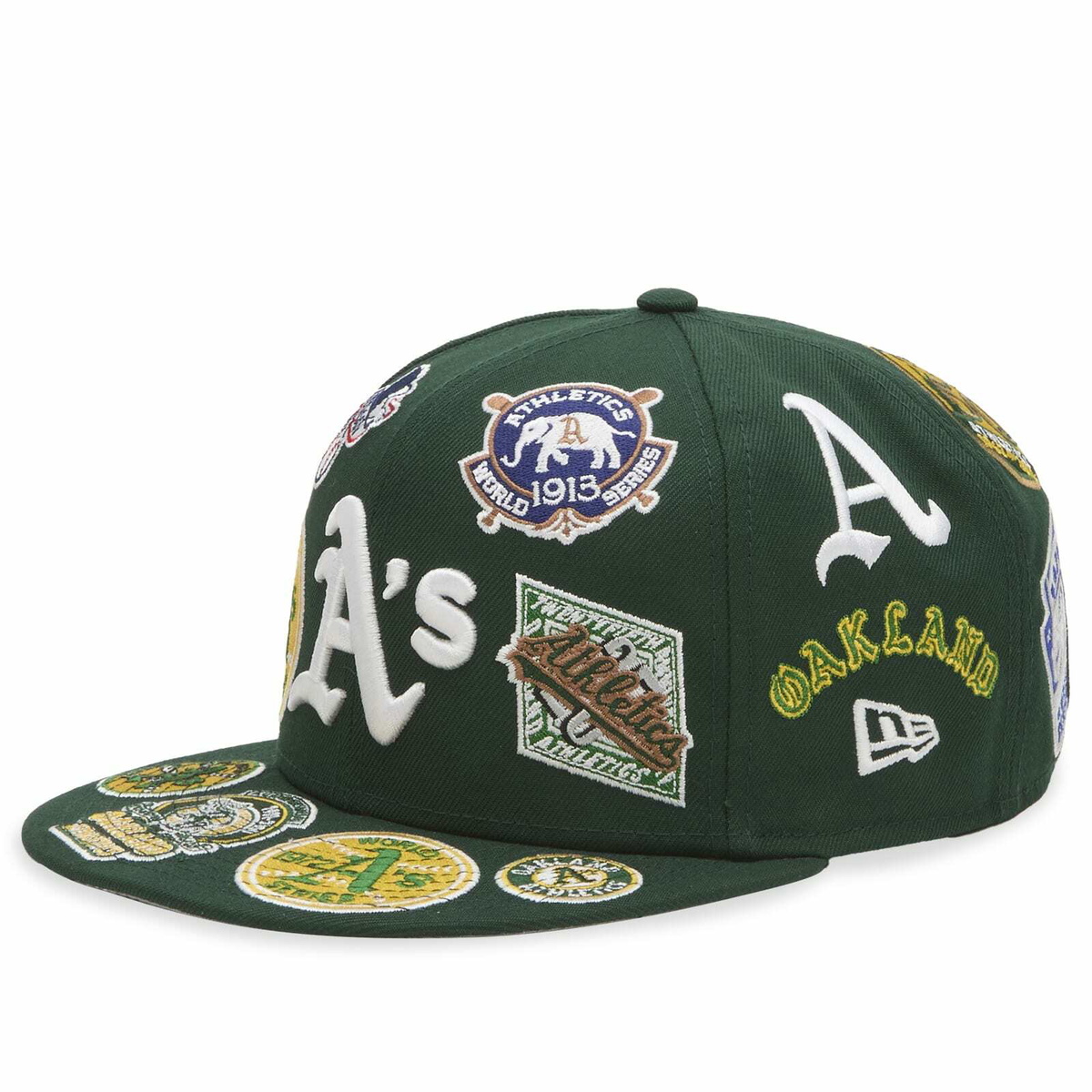 New Era Image Oakland Athletics All Over 59Fifty Cap in Green