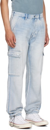 Ksubi Blue Riot Denim Cargo Pants