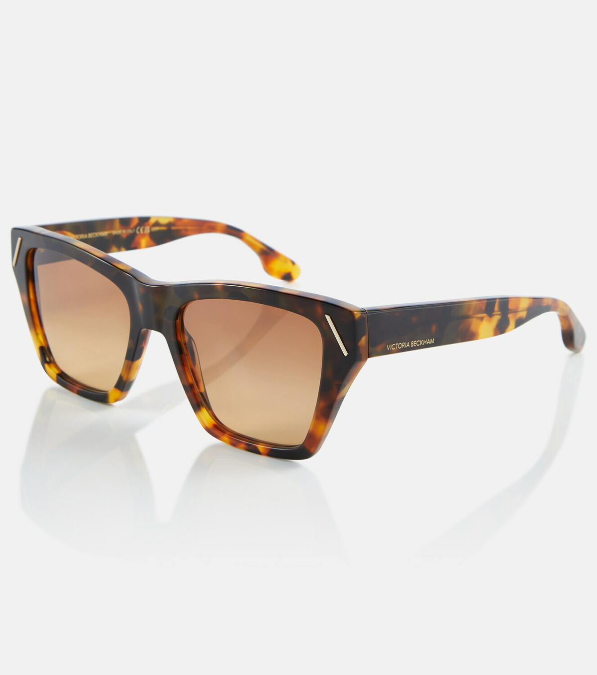 Victoria Beckham Gold Acetate Sunglasses