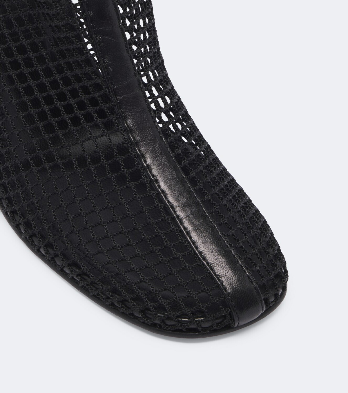 Souliers Martinez Fira leather-trimmed mesh ankle boots
