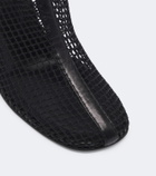 Souliers Martinez Fira leather-trimmed mesh ankle boots