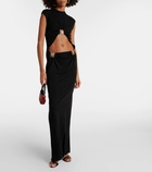 Christopher Esber Embellished cutout jersey maxi dress