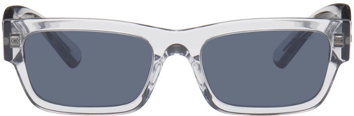 Photo: Prada Eyewear Transparent Rectangular Sunglasses