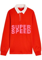 JW Anderson Super Speed Cotton Polo Shirt Red