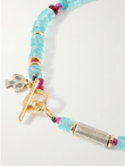 Peyote Bird - Daytrip Gold-Plated and Sterling Silver Multi-Stone Beaded Bracelet