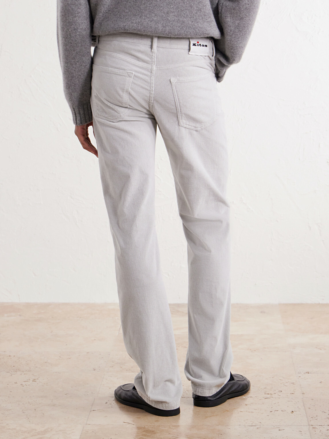 Kiton - Straight-Leg Cotton-Blend Corduroy Trousers - Neutrals