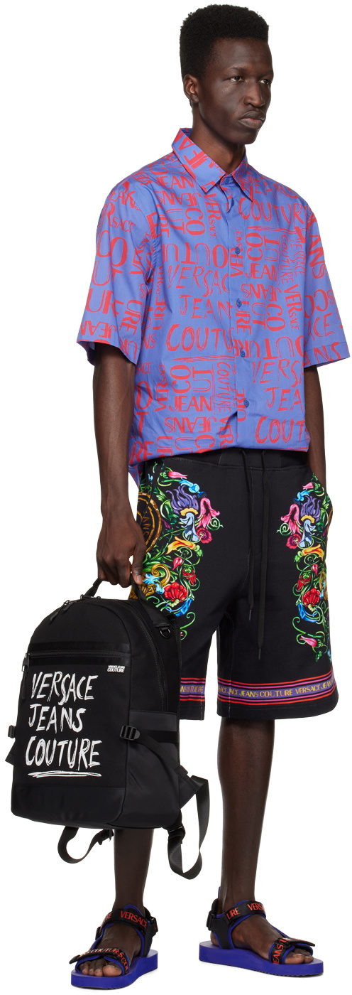 Versace Jeans Couture Black Range Handwritten Backpack