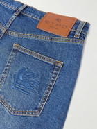 Etro - Straight-Leg Logo-Embroidered Jeans - Blue