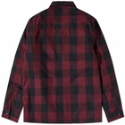 Dickies Men's Lined Sacramento Check Overshirt in Maroon