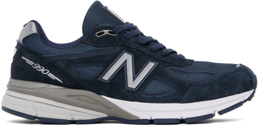 New Balance Navy Made in USA 990v4 Core Sneakers New Balance